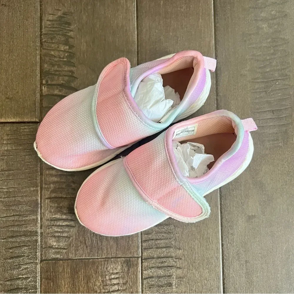 Carter’s Lorena Sneakers Pink Purple Ombré Slip on Pull On Toddler Girls 10